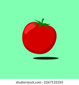 Una ilustración de clip de tomate rojo fresco