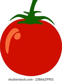 Fresh red tomato vector illustration