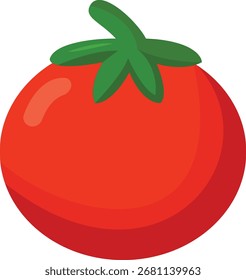 Fresh Red Tomato Vector Illustration Perfekt für Food Design, gesunde Lifestyle-Grafiken, Küchensymbole, Restaurantmenüs und digitale Kunstprojekte