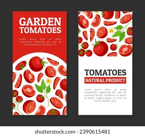 Fresh Red Tomato Vegetable Banner Design Vector Template