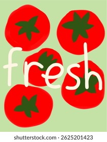 Tomates rojos frescos con fondo verde