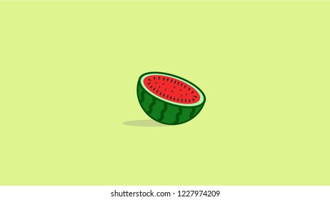 Fresh and red watermelon slices