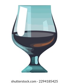 fresh red wine in cup icon