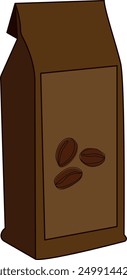 Fresh Roasted Coffee Beans Bag Illustration