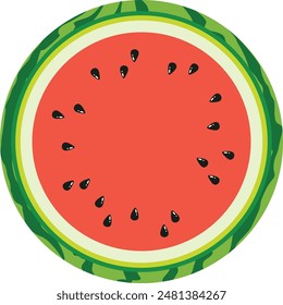Frische runde Scheibe Wassermelone