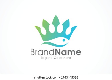 fresh royal fish vector logo