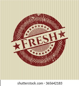 Fresh rubber stamp with grunge texture