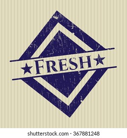 Fresh rubber stamp with grunge texture