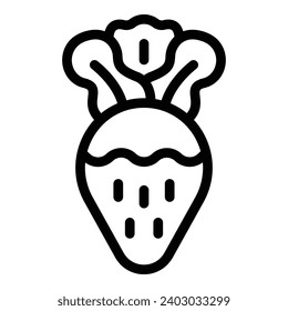 Fresh rutabaga icon outline vector. Spring farmland turnip. Edible veggie root