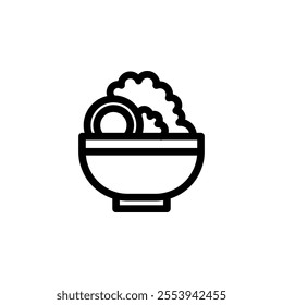 fresh salad bowl icon design 