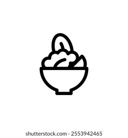 fresh salad bowl icon design 