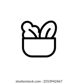 fresh salad bowl icon design 