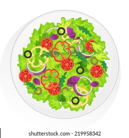 fresh salad on a plate