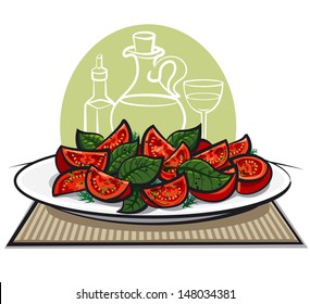 fresh salad with tomatoes