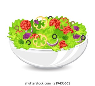 fresh salad with vegetables
