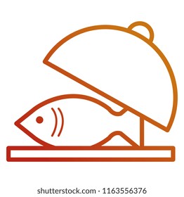 fresh salmon fish in tray