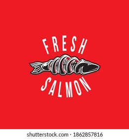 fresh salmon or seafood cut