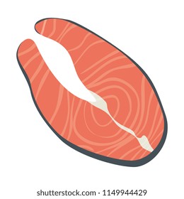 fresh salmon steak fish