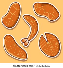 fresh salmon for sushi food menu vector illustration 
