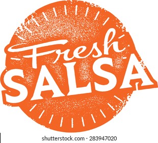 Frisches Salsa-Menü - Lebensmittelstempel