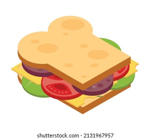 fresh sandwish fast food icon