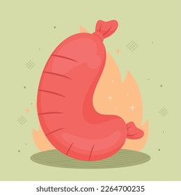 fresh sausage food in poster