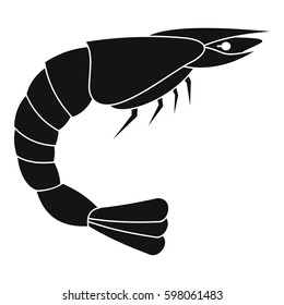 Fresh sea shrimp icon. Simple illustration of fresh sea shrimp vector icon for web