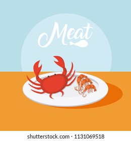 fresh seafood in dish