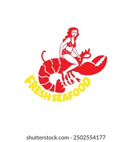 FRESH SEAFOOD LOGO READY EPS 10 FORMAT 