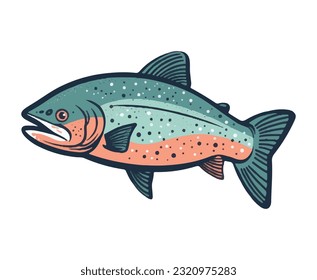Fresh seafood meal Trout catch of fish isolated
