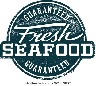Sello de menú de pescado fresco