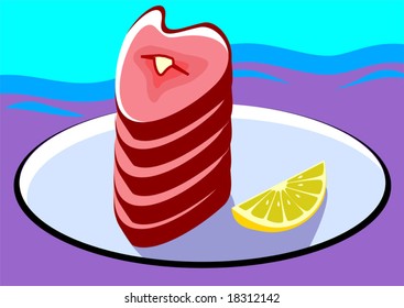 fresh seafood in a plate	