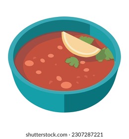 Fresh seafood soup with organic vegetables isolated