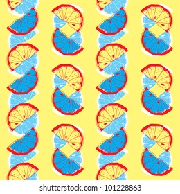 Fresh Seamless Citrus Pattern With Lemon's Pieces