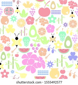 fresh seamless pattern background icon.