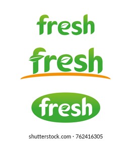 fresh sign label banner logo