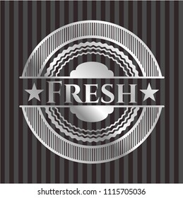 Fresh silver shiny badge