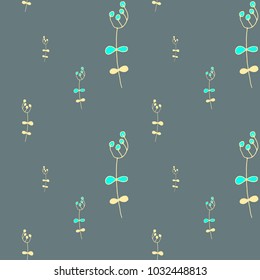 Fresh simple floral Pattern with decorative elderberry