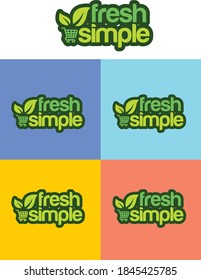 Fresh simple Logos of green leaf ecology nature element vector icon