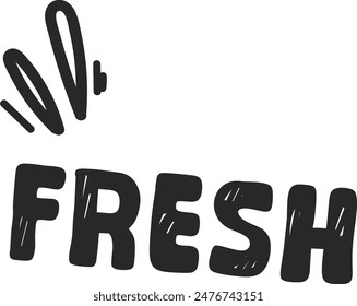 Ilustración vectorial de letras de bocetos frescos