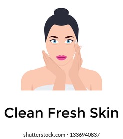 Fresh skin flat icon 