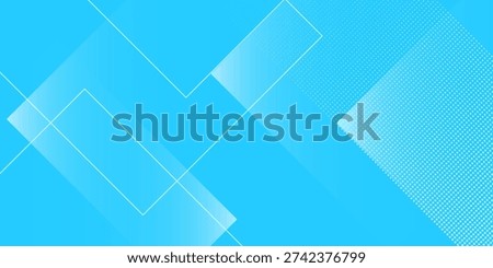 Fresh sky blue gradient vector illustration with layered squares and linear accents.