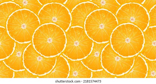 Fresh slice citrus Seamless pattern. Seamless citrus vector pattern. Design for interior design, Background, fashion, fabric, wallpaper, gift paper, and textile.