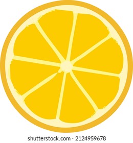 Fresh slice lemon fruits, vector illustrations