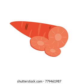 Fresh sliced carrot