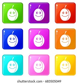 Fresh smiling plum set 9