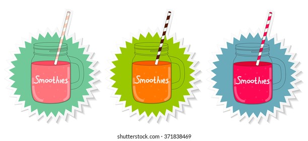 Fresh Smoothie. Healthy Food. Vector Illustration EPS10