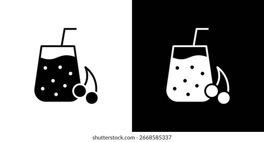 Fresh smoothie icon, vector flat icon. Flat illustration.