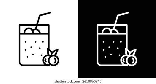 Fresh smoothie icon Vector isolated outline drawing.