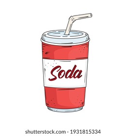 fresh soda take away drawn